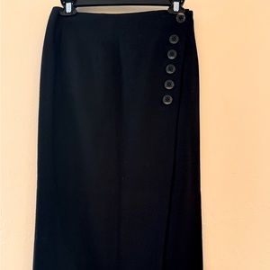 Lord & Taylor Black Wrap Skirt